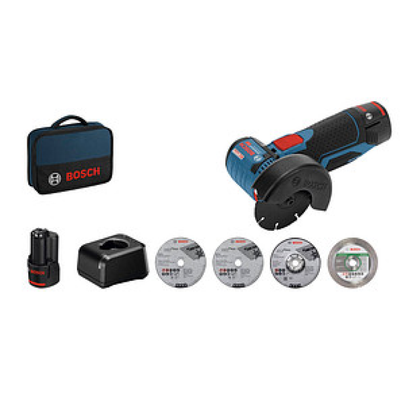 BOSCH Professional GWS 12V-76 Akku-Winkelschleifer-Set 12,0 V, mit 2 Akkus – Bild 1 von 4
