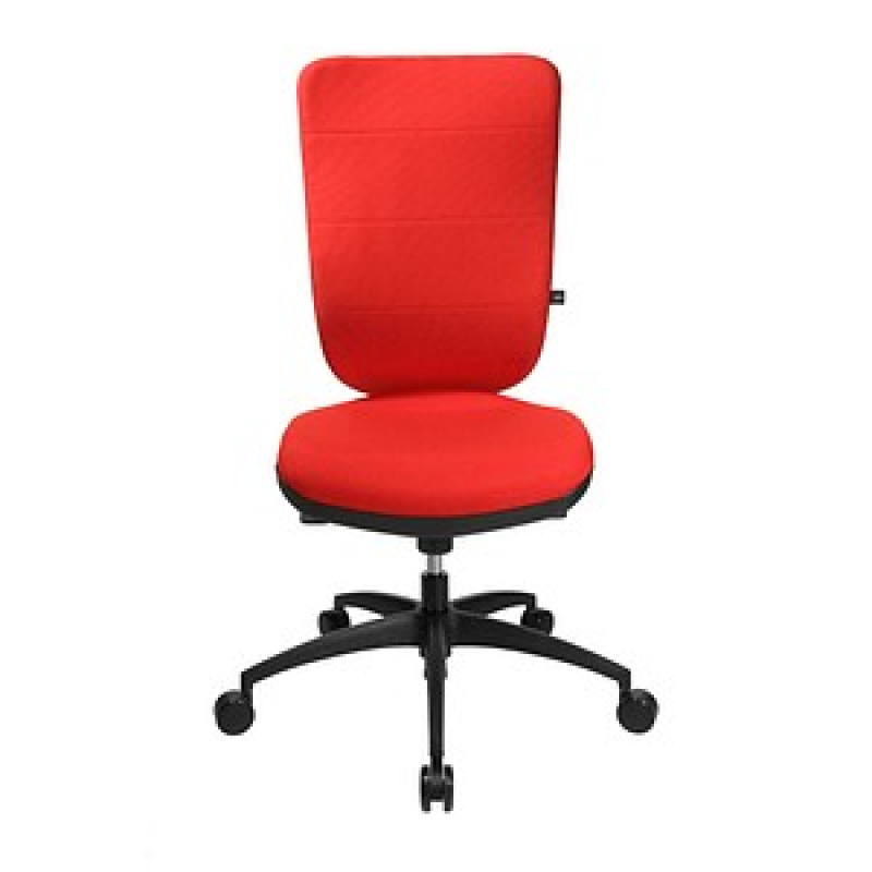 Topstar Bürostuhl Soft Pro 100, NN400 T31 Stoff rot, Gestell schwarz – Bild 1 von 7