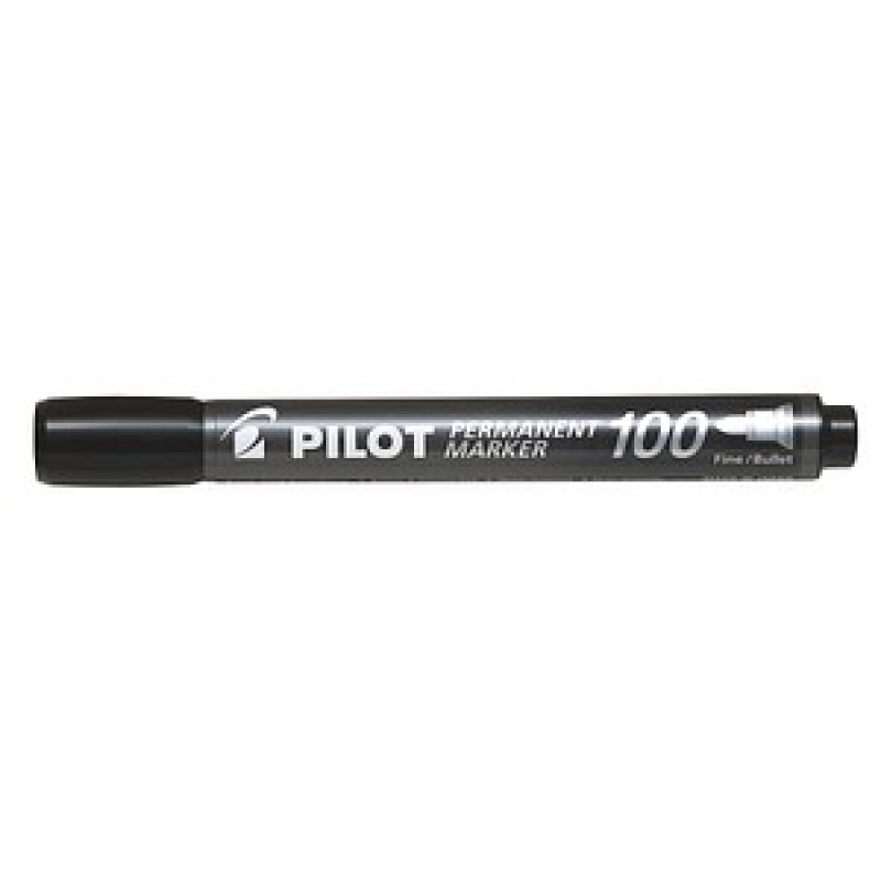PILOT 100 Permanentmarker schwarz 1,0 mm, 1 St. – Bild 1 von 2