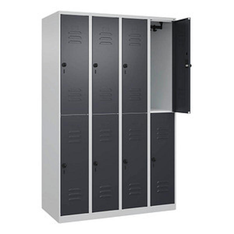 CP Spind Classic Plus anthrazitgrau, lichtgrau 080300-40 S10007, 8 Schließfächer 120,0 x 50,0 x 185,0 cm – Bild 1 von 5