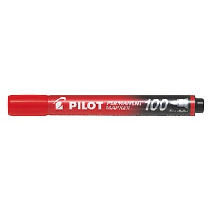 PILOT 100 Permanentmarker rot 1,0 mm, 1 St. – Bild 1 von 2