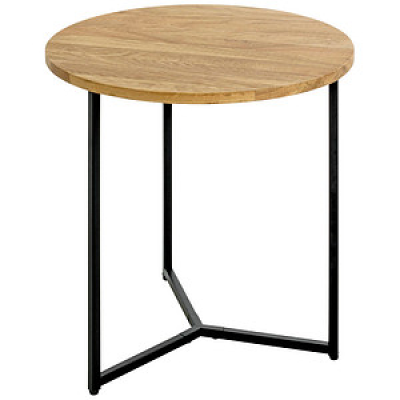 HAKU Möbel Beistelltisch rund Massivholz eiche 50,0 x 50,0 x 52,0 cm, 1 St. – Bild 1 von 5