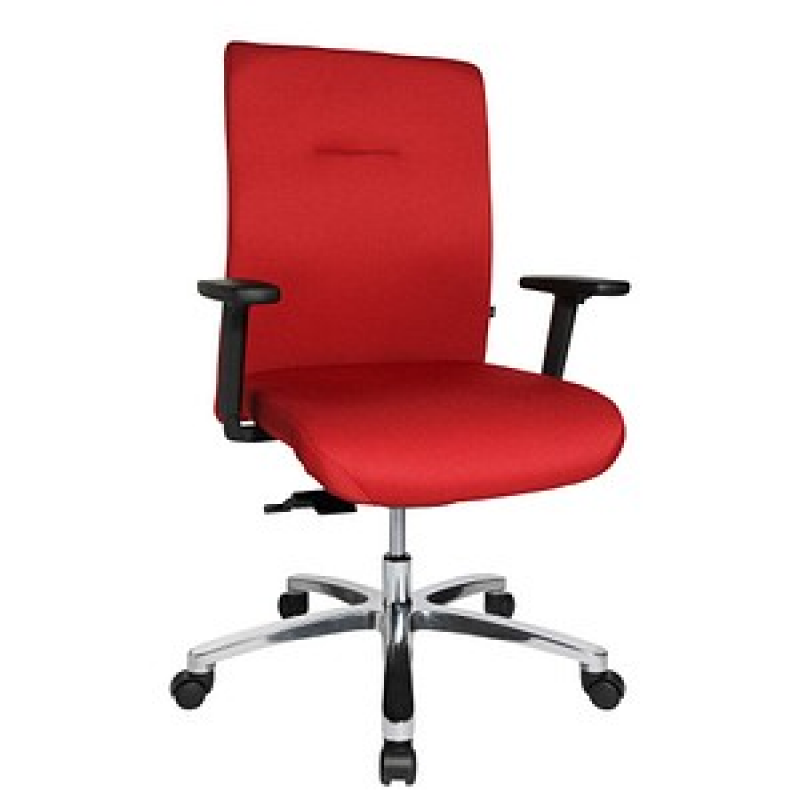 Topstar XXL Bürostuhl Big Star 10, BT190T W51 Stoff rot, Gestell alu – Bild 1 von 4