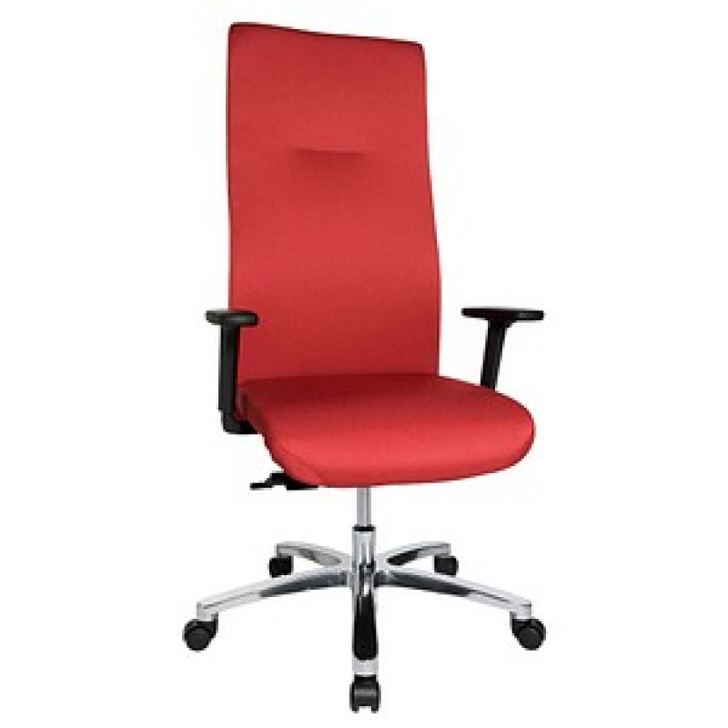 Topstar XXL Bürostuhl Big Star 30, BT390T W51 Stoff rot, Gestell alu – Bild 1 von 4