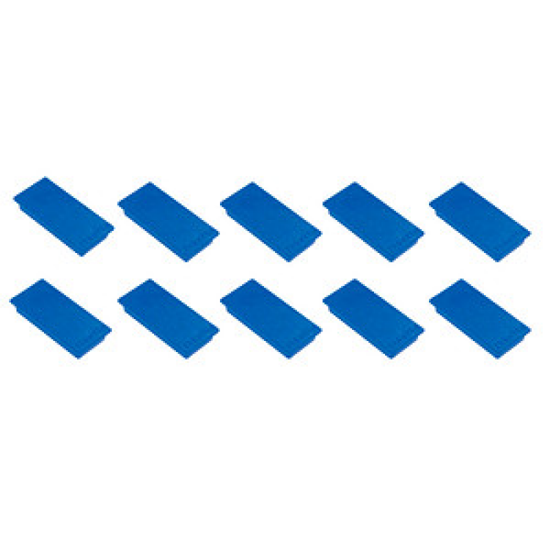 FRANKEN Haftmagnet Magnet blau, Kunststoff 2,3 x 5,0 cm, 10 St. – Bild 1 von 3