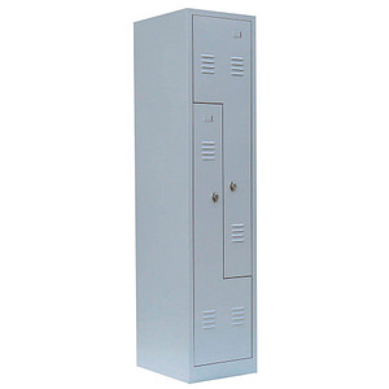LÜLLMANN Z-Spind lichtgrau 525100, 2 Schließfächer 41,5 x 50,0 x 180,0 cm – Bild 1 von 4