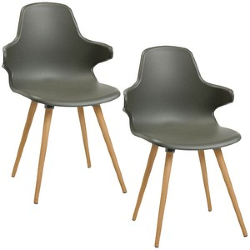 Topstar Schalenstühle T2020 mit Armlehnen FZ11BUG-2 grau Kunststoff, 2 St. – Bild 1 von 6