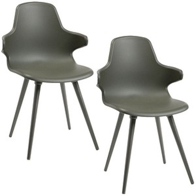 Topstar Schalenstühle T2020 mit Armlehnen FZ11GG-2 grau Kunststoff, 2 St. – Bild 1 von 7