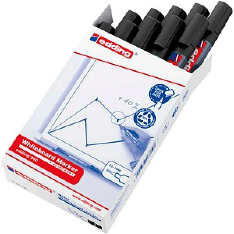 edding 360 Whiteboard-Marker schwarz 1,5 - 3,0 mm, 10 St. – Bild 1 von 6