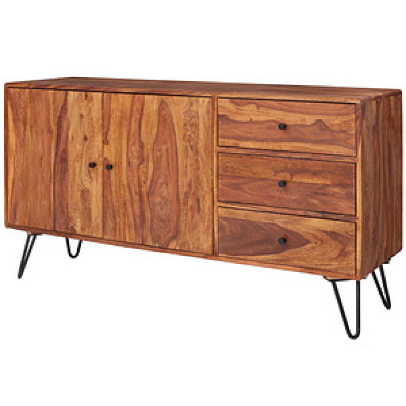 WOHNLING Sideboard, WL5.629 sheesham 145,0 x 40,0 x 75,0 cm, 1 St. – Bild 1 von 6