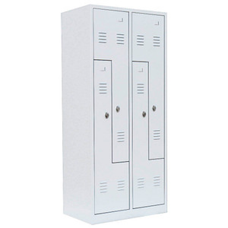 LÜLLMANN Z-Spind signalweiß 525117, 4 Schließfächer 80,0 x 50,0 x 180,0 cm – Bild 1 von 3