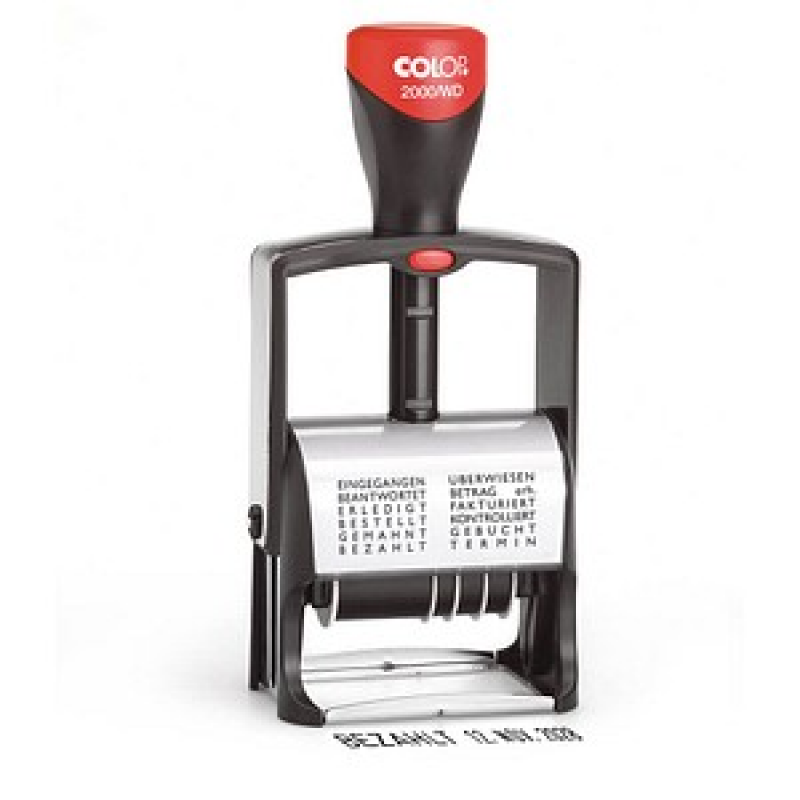COLOP Datumstempel mit Text Classic Line 2000/WD selbstfärbend schwarz ohne Logo, 1 St. – Bild 1 von 3