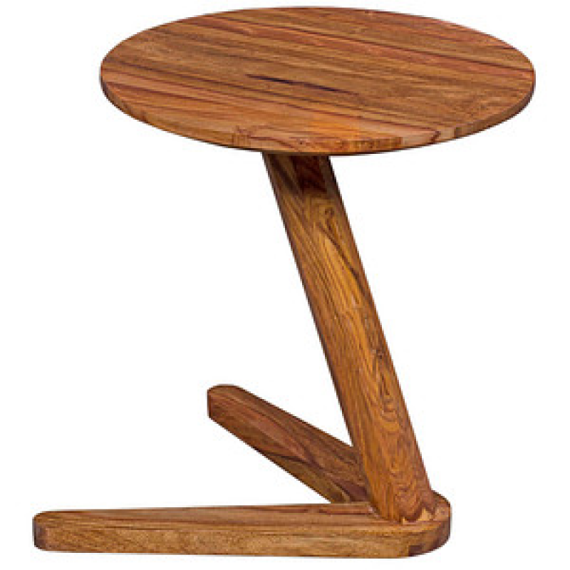 WOHNLING Beistelltisch rund Massivholz sheesham 45,0 x 45,0 x 50,0 cm, 1 St. – Bild 1 von 7