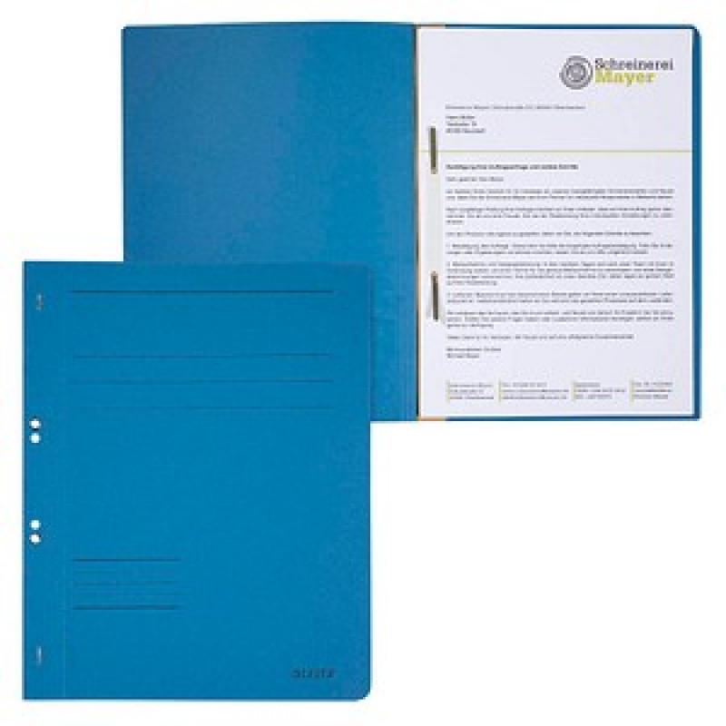 LEITZ Ösenhefter 3742 Karton blau DIN A4, 50 St. – Bild 1 von 7