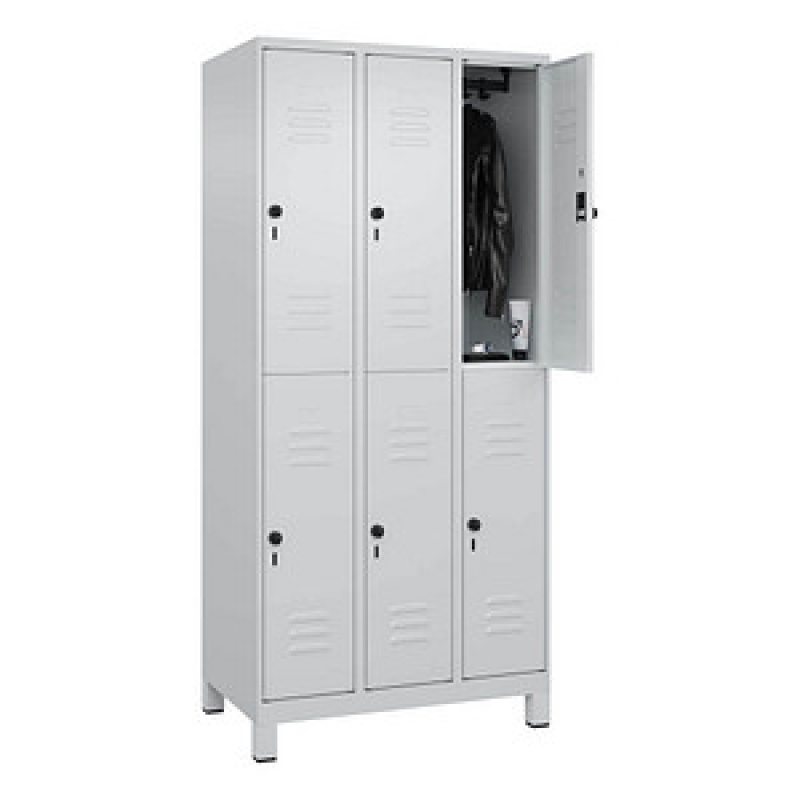 CP Spind Classic Plus lichtgrau 080310-30 S10009, 6 Schließfächer 90,0 x 50,0 x 195,0 cm – Bild 1 von 4