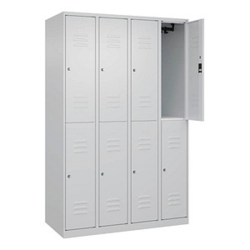 CP Spind Classic Plus lichtgrau 080300-40 S10015, 8 Schließfächer 120,0 x 50,0 x 185,0 cm – Bild 1 von 4