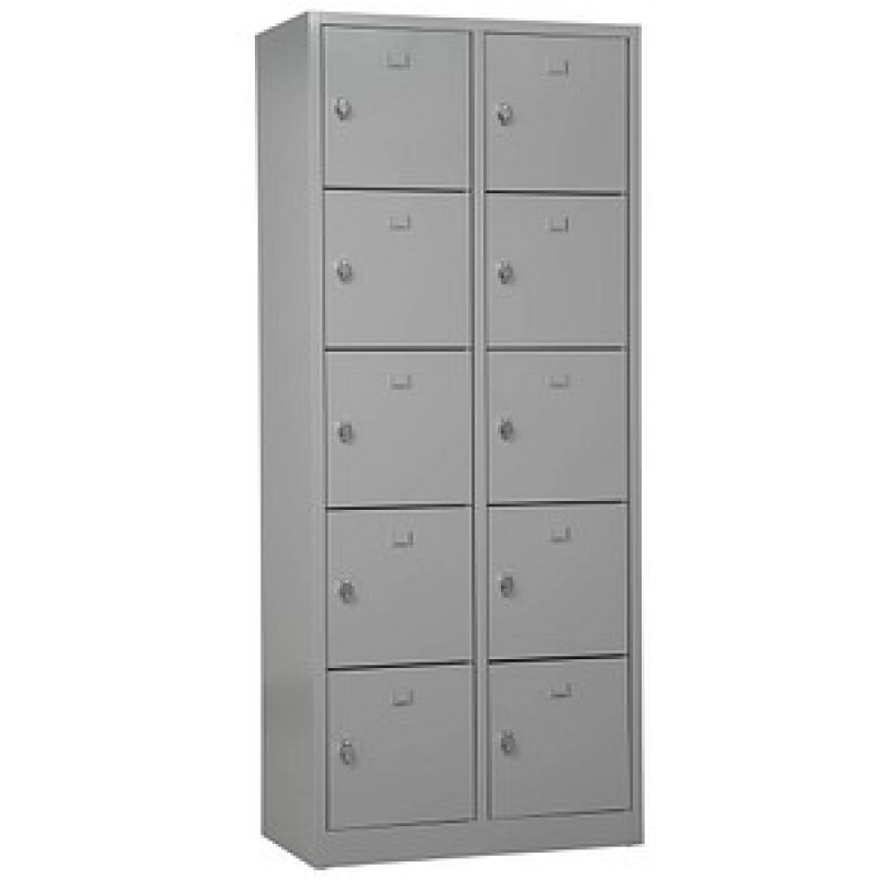 Gürkan Schließfachschrank lichtgrau 106957, 10 Schließfächer 80,0 x 45,0 x 190,0 cm – Bild 1 von 4