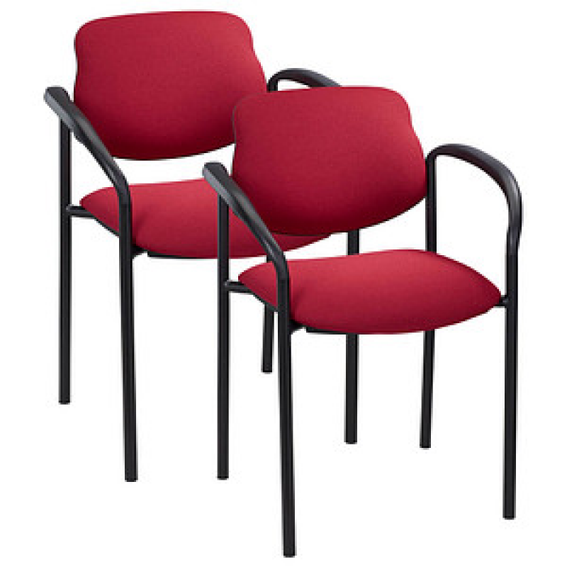 Nowy Styl Besucherstühle Styl bordeaux Stoff, 2 St. – Bild 1 von 4