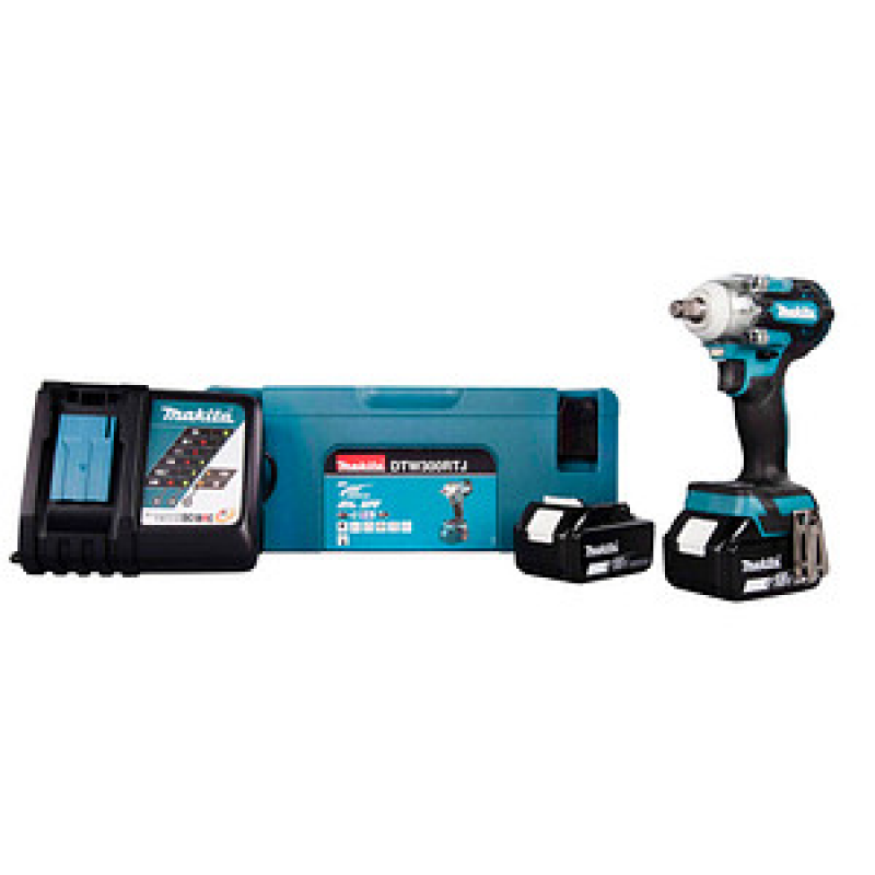 makita DTW300RTJ Akku-Schlagschrauber-Set 18,0 V, mit 2 Akkus – Bild 1 von 11