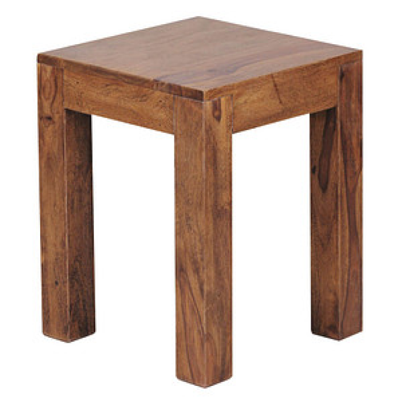 WOHNLING Beistelltisch quadratisch Massivholz sheesham 35,0 x 35,0 x 45,0 cm, 1 St. – Bild 1 von 6