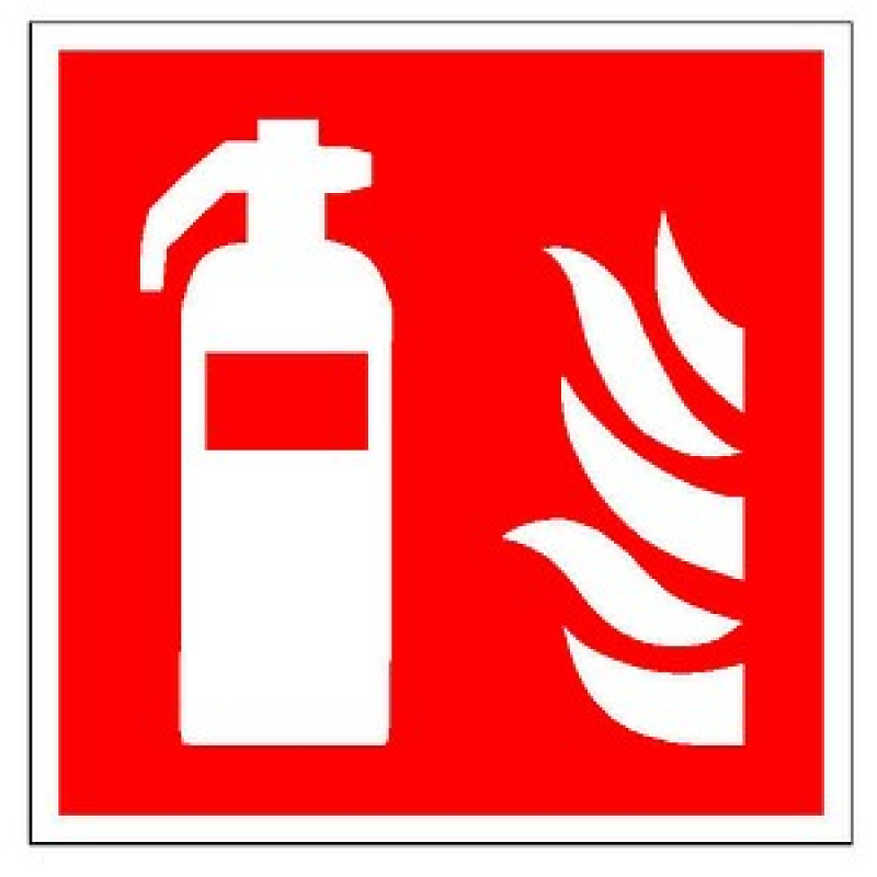 SafetyMarking® Brandschutzaufkleber "Feuerlöscher" quadratisch 10,0 x 10,0 cm, 1 St.
