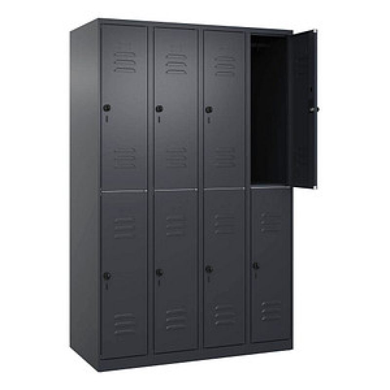 CP Spind Classic Plus anthrazitgrau 080300-40 S10010, 8 Schließfächer 120,0 x 50,0 x 185,0 cm – Bild 1 von 4