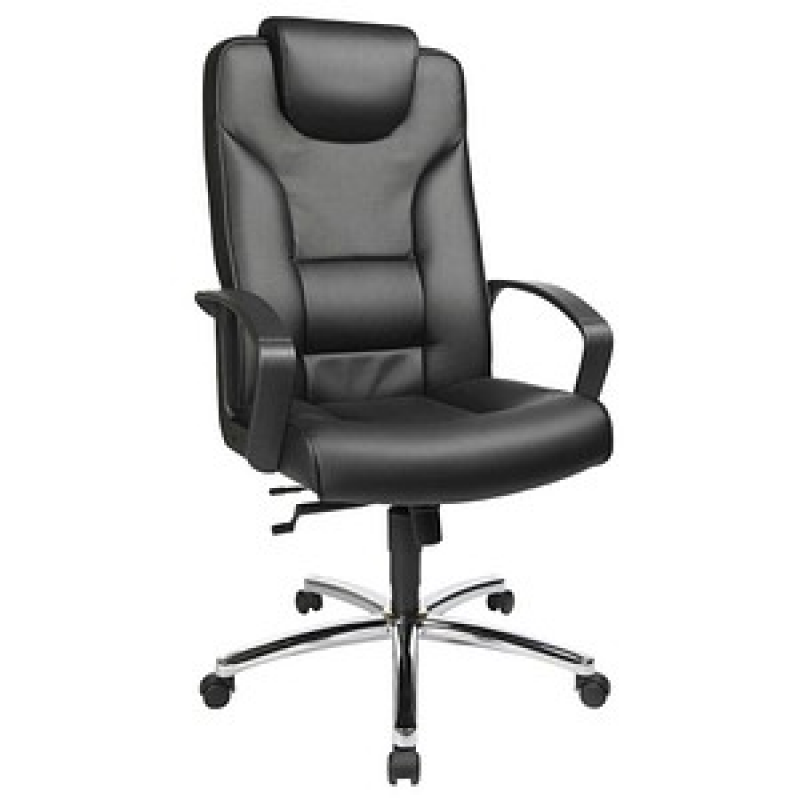 Topstar Chefsessel Comfort Point 50, 7819 D60 Kunstleder schwarz, Gestell chrom – Bild 1 von 5