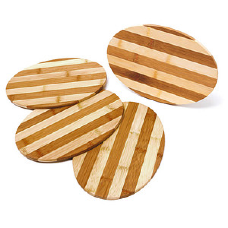 relaxdays Frühstücksbretter braun 25,0 x 18,0 cm 4-tlg., 4 St. – Bild 1 von 9