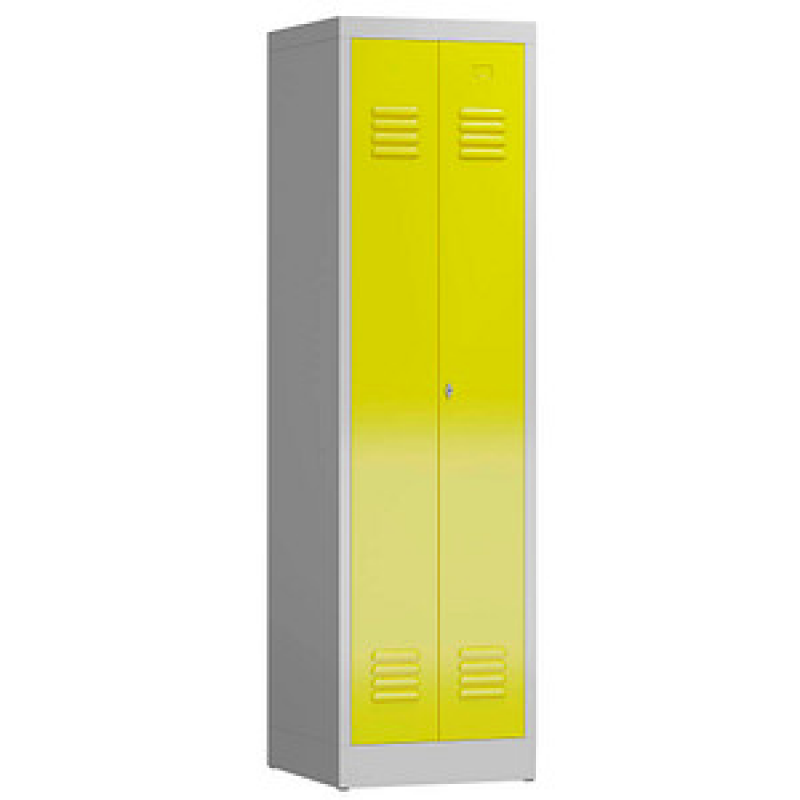 ClassiX Spind lichtgrau, zinkgelb X-510406, 1 Schließfach 50,0 x 50,0 x 180,0 cm – Bild 1 von 3