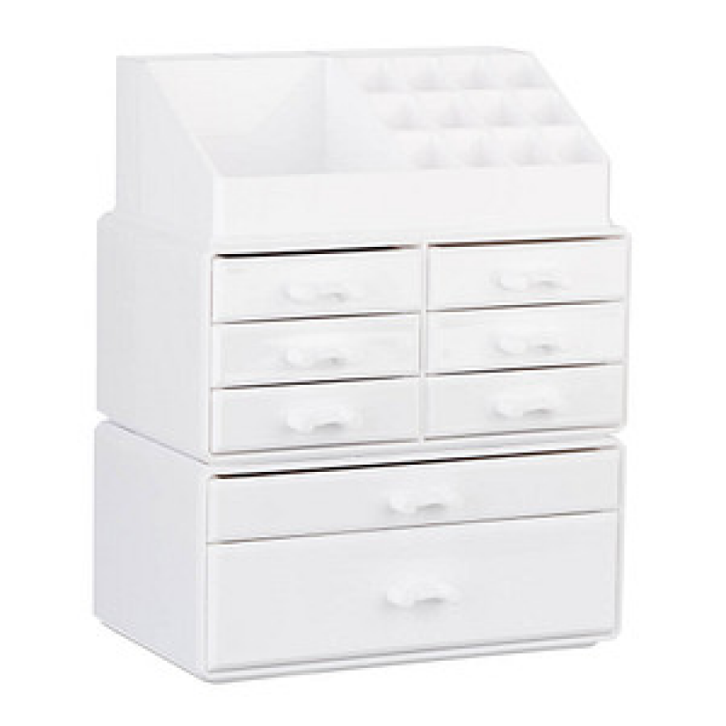 relaxdays Make-Up-Organizer weiß, 1 St. – Bild 1 von 11