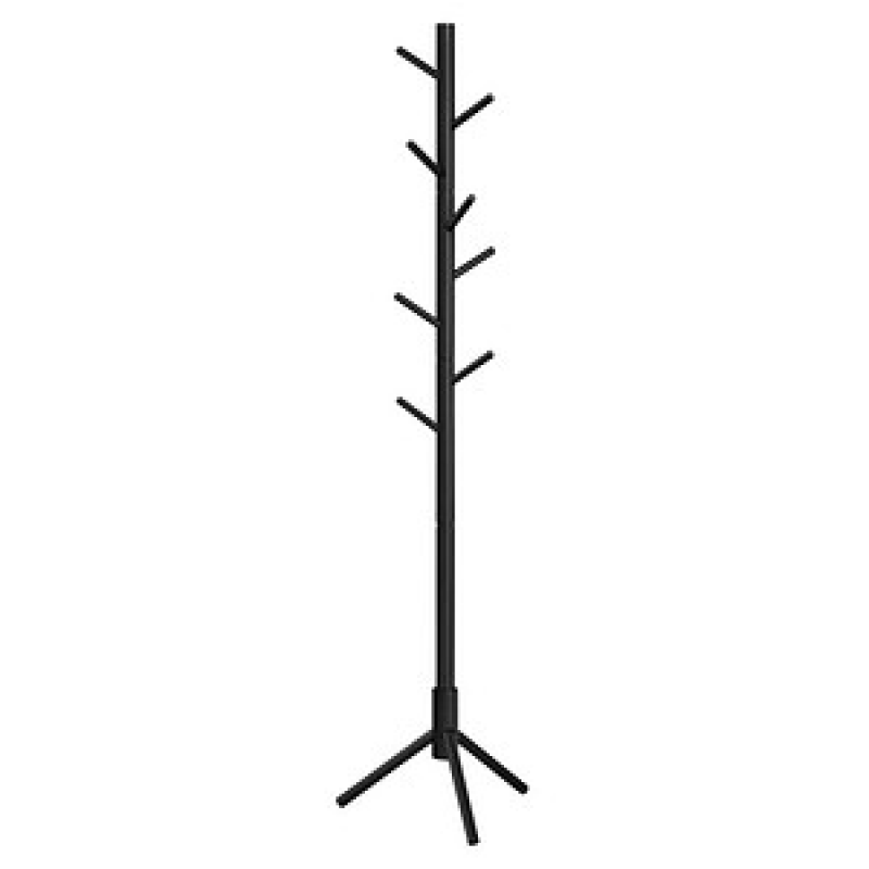 VASAGLE Kleiderständer schwarz Holz 8 Haken 47,0 x 175,0 cm, 1 St. – Bild 1 von 6