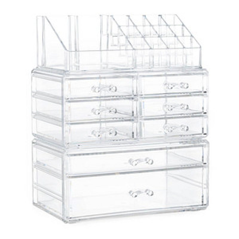 relaxdays Make-Up-Organizer transparent, 1 St. – Bild 1 von 9