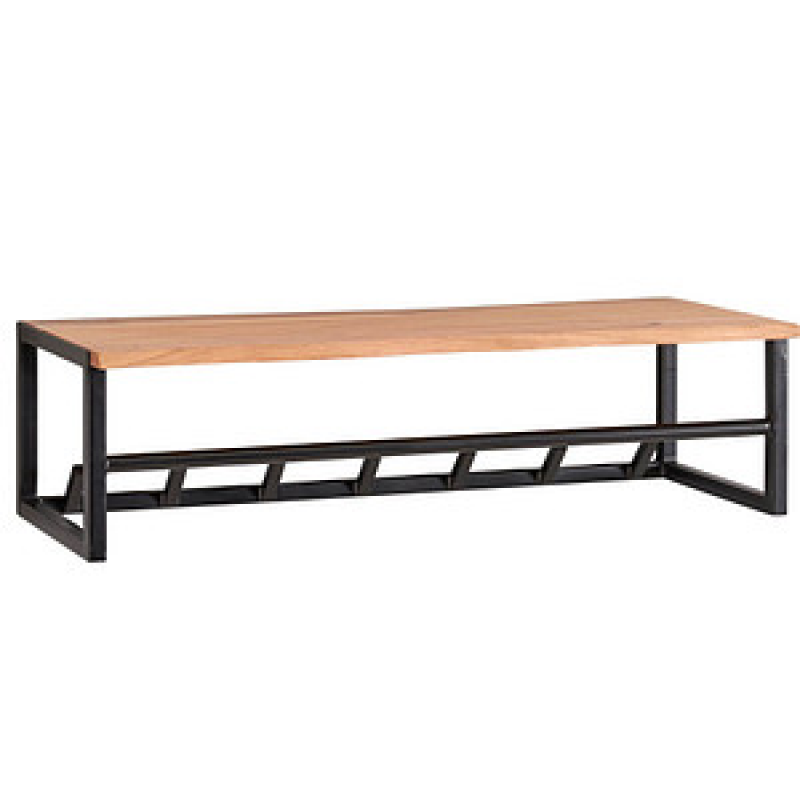 WOHNLING Wandgarderobe WL6.353 akazie Holz 7 Haken 80,0 x 22,0 cm, 1 St. – Bild 1 von 5