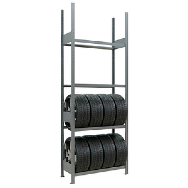 SCHULTE Reifenregal 20984 silber 100,0 x 40,0 x 275,0 cm – Bild 1 von 6