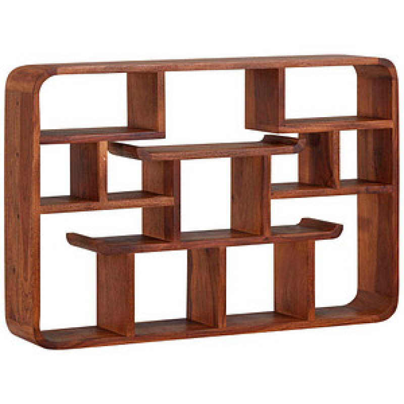 WOHNLING Wandregal sheesham 80,0 x 12,0 x 55,0 cm, 1 St. – Bild 1 von 6