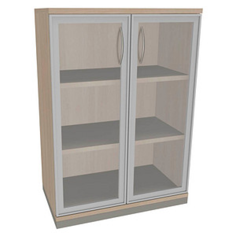 fm Aktenschrank Sidney, 4260267328859 akazie, Acrylglas klar 2 Fachböden 80,0 x 44,2 x 113,3 cm – Bild 1 von 2