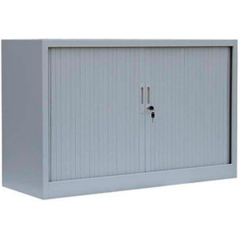 LÜLLMANN Schiebetürenschrank, 555120 lichtgrau 1 Fachboden 120,0 x 45,7 x 75,0 cm – Bild 1 von 4