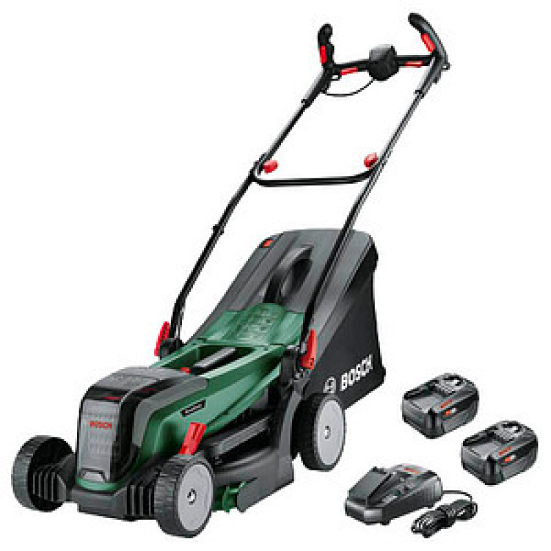 BOSCH Home & Garden UniversalRotak 2x18V-37-550 Akku-Rasenmäher 18,0 V für bis zu 550 m², mit 2 Akkus – Bild 1 von 9