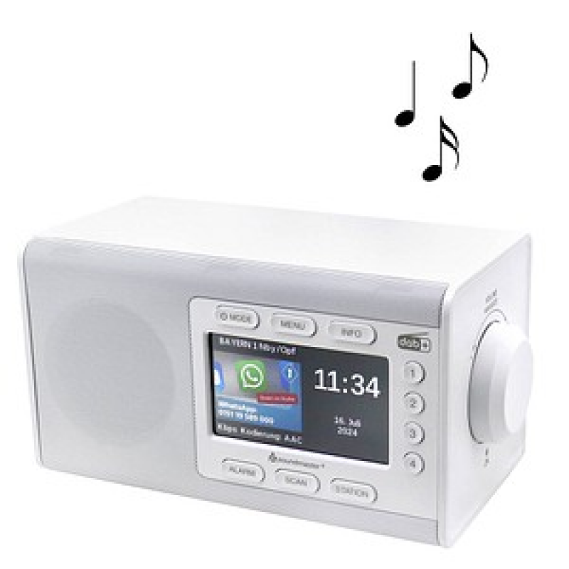 soundmaster DAB900WE DAB+ Empfänger weiß – Bild 1 von 4