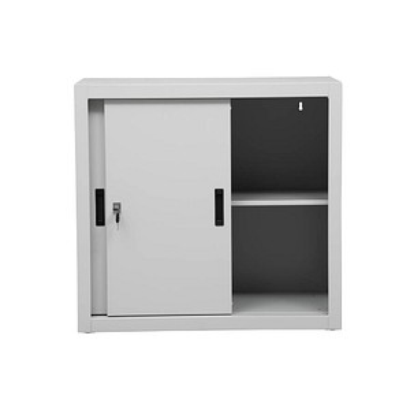 Gürkan Schiebetürenschrank, 100264 lichtgrau 1 Fachboden 80,0 x 45,0 x 75,0 cm – Bild 1 von 6