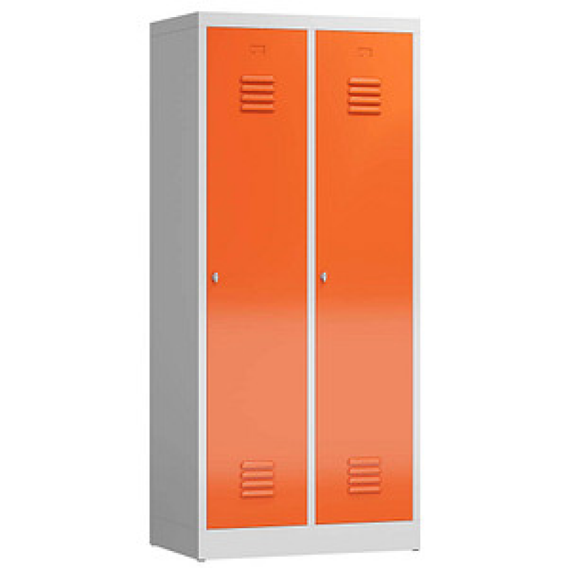ClassiX Spind feuerrot, lichtgrau X-515124, 2 Schließfächer 80,0 x 50,0 x 180,0 cm – Bild 1 von 4