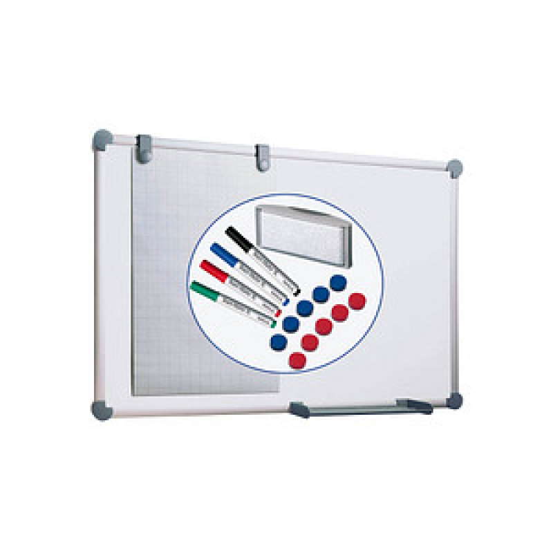 MAUL Whiteboard 2000 MAULpro Komplett-Set 120,0 x 90,0 cm weiß kunststoffbeschichteter Stahl – Bild 1 von 2