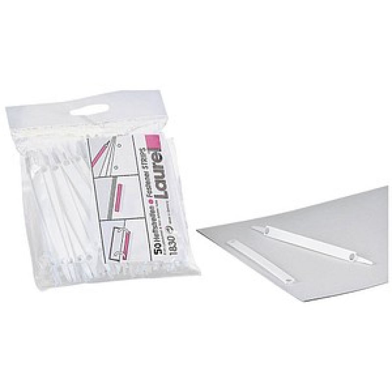 Laurel Heftstreifen EASY CLIP Abheftstreifen weiß Kunststoff, 50 St. – Bild 1 von 2