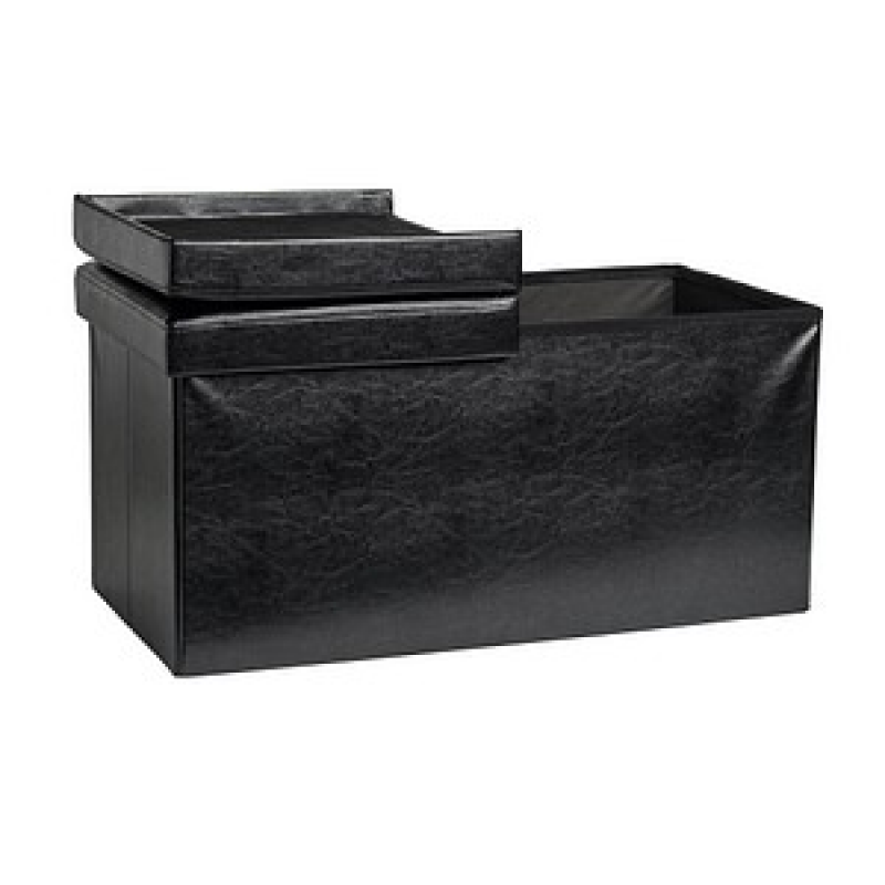 Echtwerk Sitztruhe Flex EW-FB-0444 schwarz Stoff 76,0 cm – Bild 1 von 4