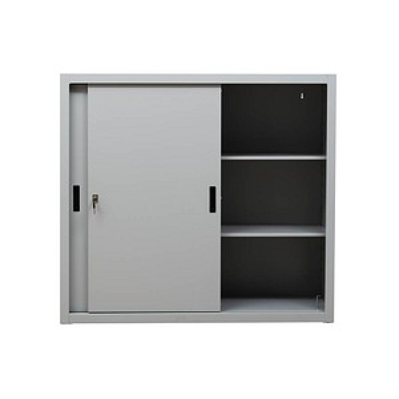Gürkan Schiebetürenschrank, 100277 lichtgrau 2 Fachböden 120,0 x 45,0 x 109,0 cm – Bild 1 von 6