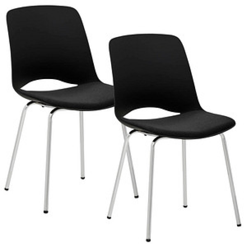 Mayer Besucherstühle 2521_01 schwarz Kunststoff, 2 St. – Bild 1 von 5