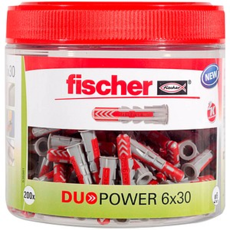 AKTION: fischer DuoPower 6x30 Dose 2K 535981 Universaldübel Ø 6 mm x 30 mm, 200 St. mit Prämie nach Registrierung