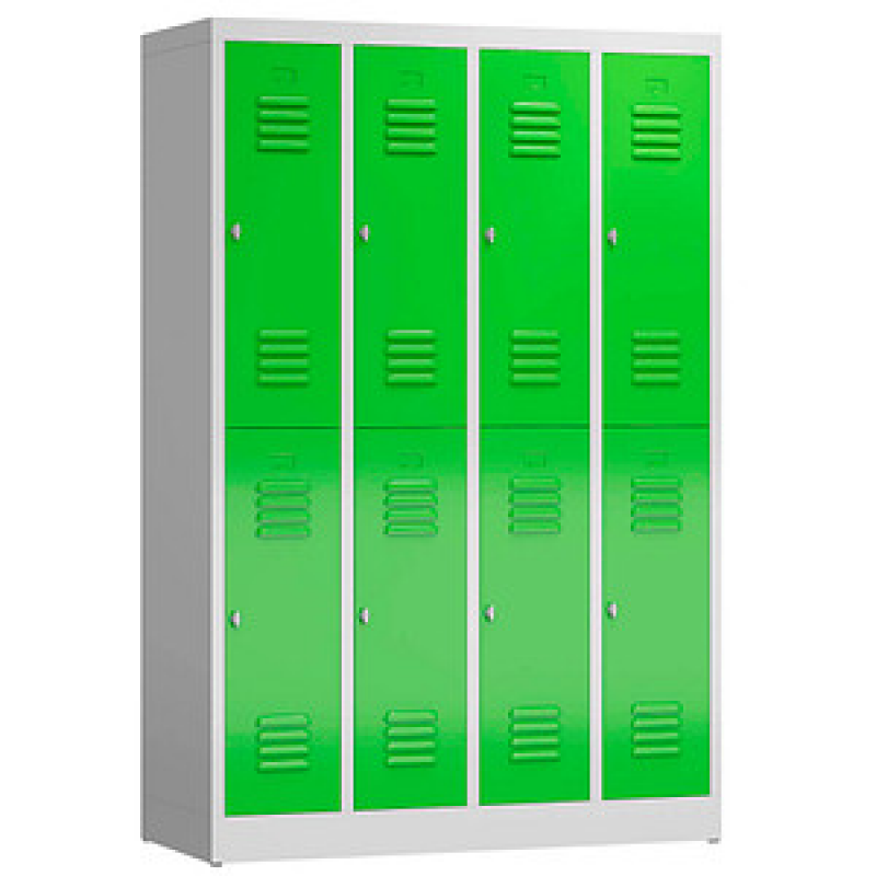 ClassiX Spind gelbgrün, lichtgrau X-520245, 8 Schließfächer 118,5 x 50,0 x 180,0 cm – Bild 1 von 3