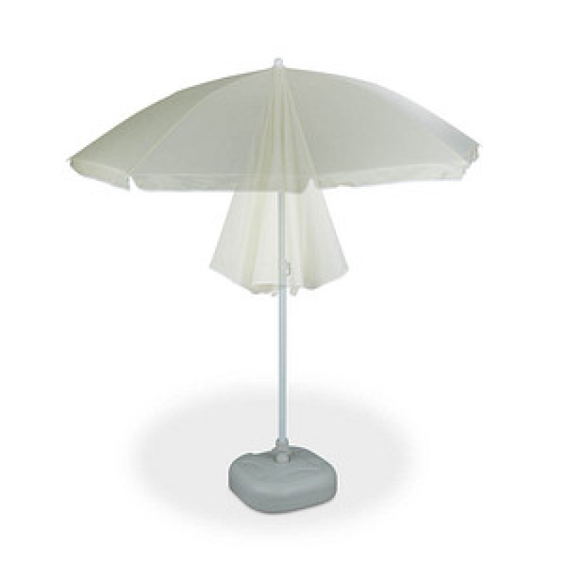 relaxdays Sonnenschirm rund, beige neigbar Ø 180,0 cm, 1 St. – Bild 1 von 7