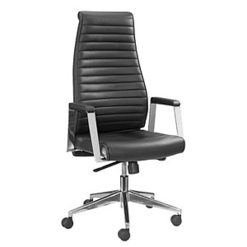 Mayer Chefsessel myDELUXE, 2491 Leder schwarz, Gestell alu – Bild 1 von 3